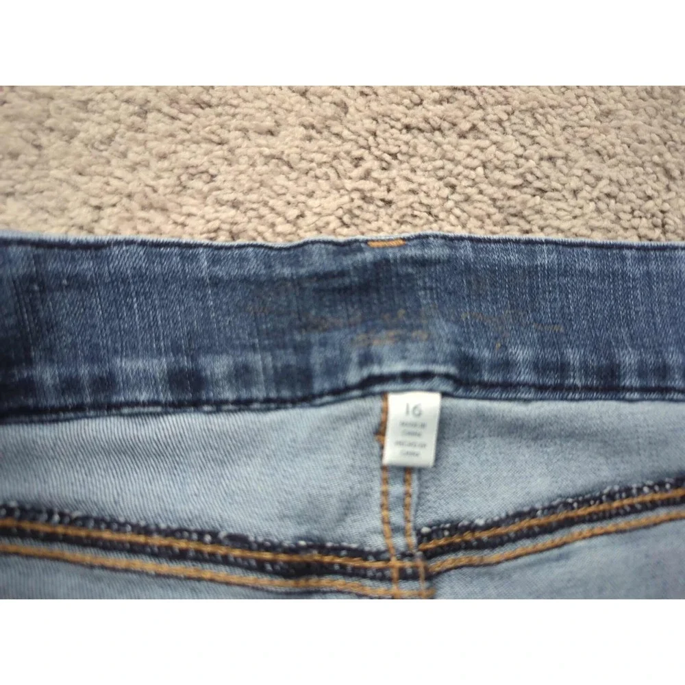 Seven7 Jeans Womens 16 Blue Denim High Rise Skinny Stretch Casual‎